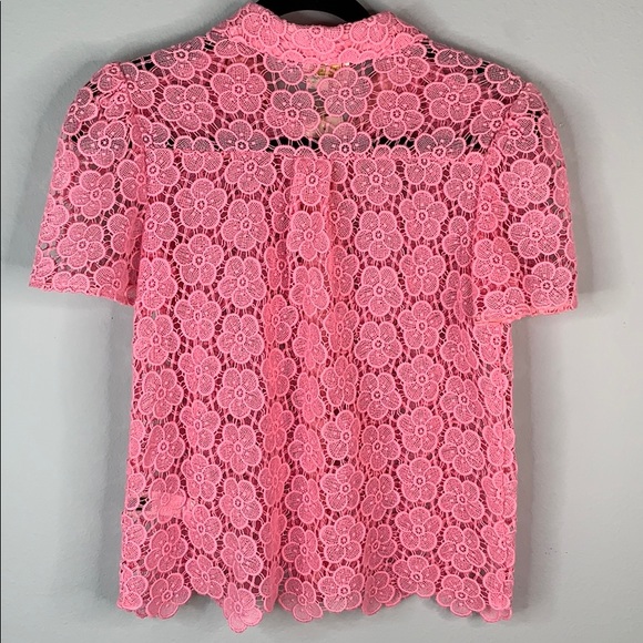 Kate spade pink bloom lace blouse shirt NWT - Picture 8 of 10